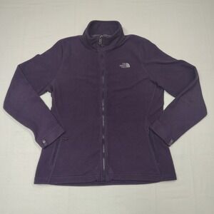 The North Face Women's Gray Full Zip Jacket Lightweight Pockets Size L